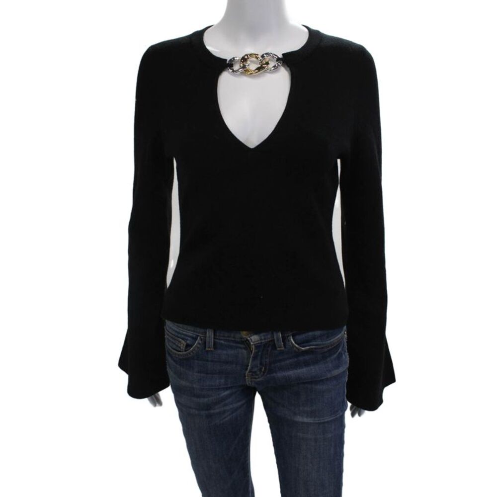 Simkhai Unisex Black Merino Wool Pullover Sweater Long Sleeve Size M